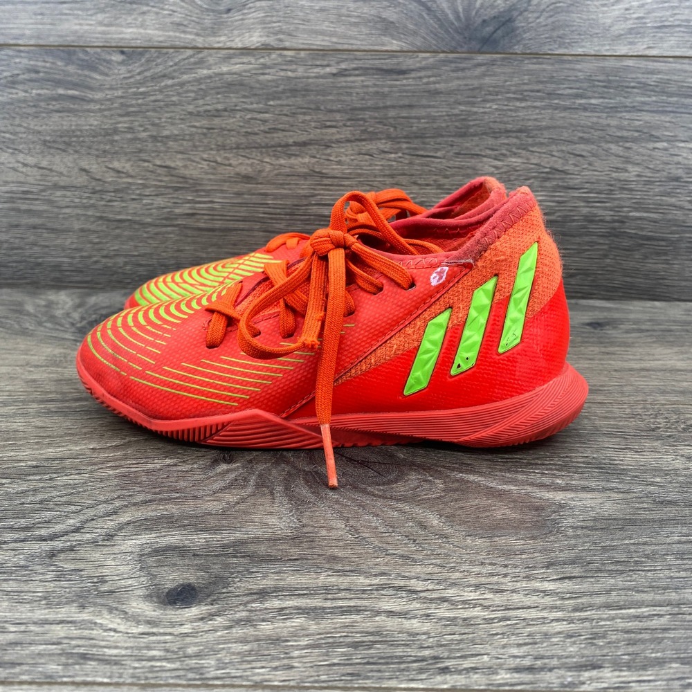 Adidas‎ Predator Edge.3 Youth Soccer Shoes Orange Green Turf Indoor Size 11.5K
